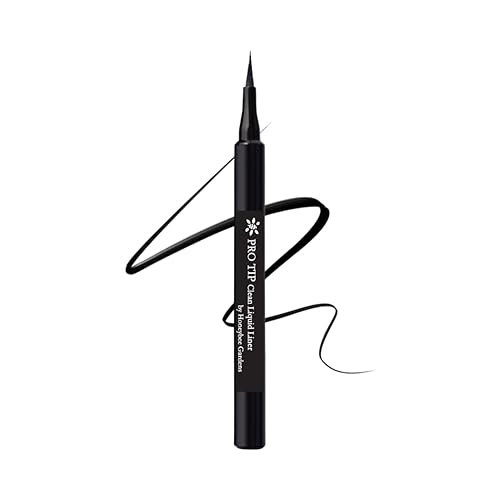 Honeybee Gardens ProTip Clean Liquid Liner, Black, Nano-Free Pigments, Long-Wearing, 0.034 fl oz
