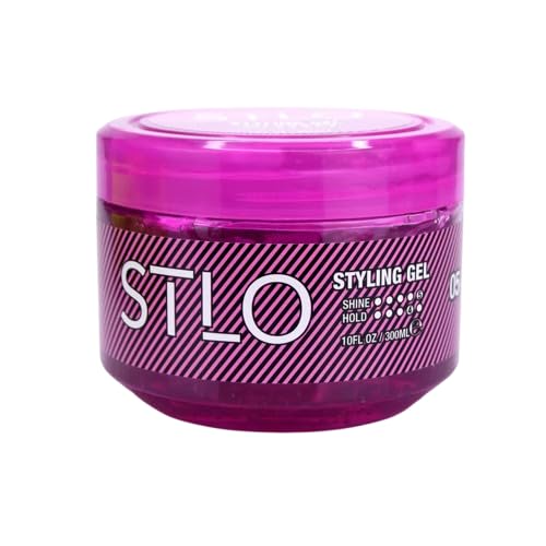 STLO Gloss Finish Styling Gel - Flexible Strong Hold No Flakes - Moisture Lock for Healthy Hair - 10 Oz