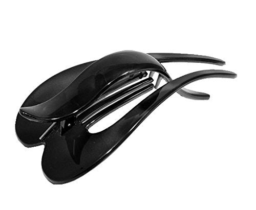 Parcelona French Pelican Black 5 Inch Salon Hinge Celluloid Beak Side Slide In Slider Secure Grip Hair Claw Clip Clamp