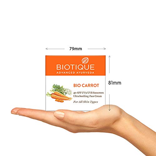 Bio Carrot Face and Body Sun Cream SPF 40 UVA/UVB Sunscreen by Biotique