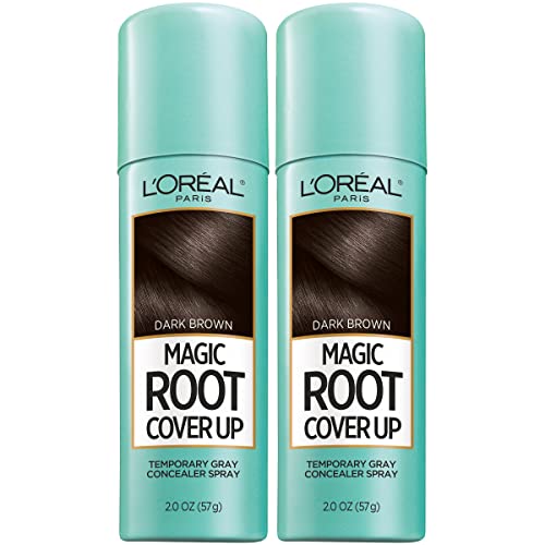 L'Oreal Paris Magic Root Cover Up Gray Hair Spray, 100% Gray Hair Coverage with Buildable, Lightweight, Transfer-Resistant, and Temporary Formula