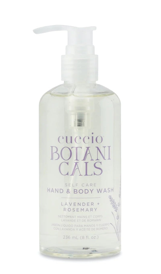 Cuccio Botanicals Hydrating Hand & Body Wash, Lavender & Rosemary, 8 oz - Nourishing and Soothing Cleanser for Soft, Refreshed Skin Beauty & Personal Care Cuccio