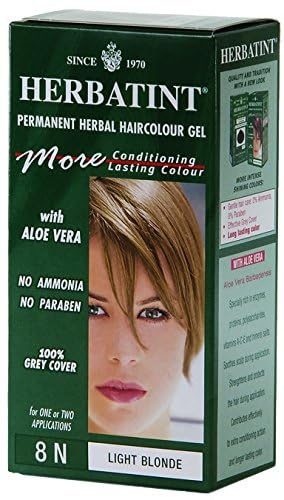 Herbatint 8N Permanent Herbal Light Blonde Haircolor Gel Kit - 3 per case.