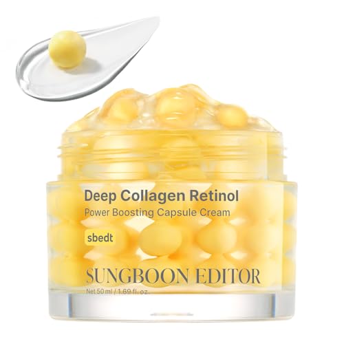 SUNGBOON EDITOR Deep Collagen Retinol Capsule Cream, Firm-Looking Moisturizer for Fine Lines & Dry Skin, with Copper Peptide, White Spicules Beauty and Personal Care SUNGBOON EDITOR Default Title