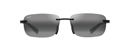Maui Jim Men's & Women's Lanakila Polarized Rectangle Sunglasses, Matte Black W/Grey/Neutral Grey Polarized, Large