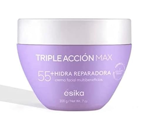 Esika Triple Acción Max Crema Facial Multibeneficios 55+ Con Calcio, Biofirm y Complejo Antioxidante 7.0 oz. (200)