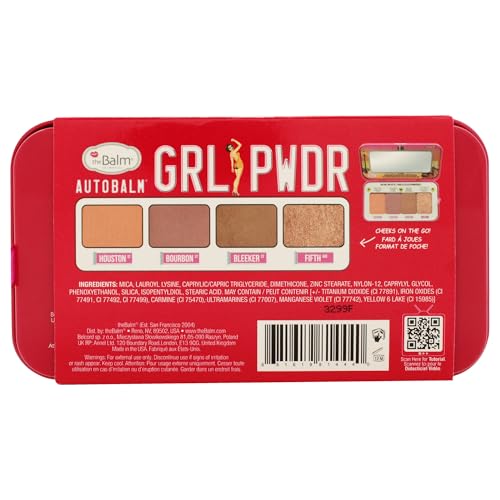 theBalm Autobalm Girl Powder Cheek Palette, Long Lasting Blush and Highlight
