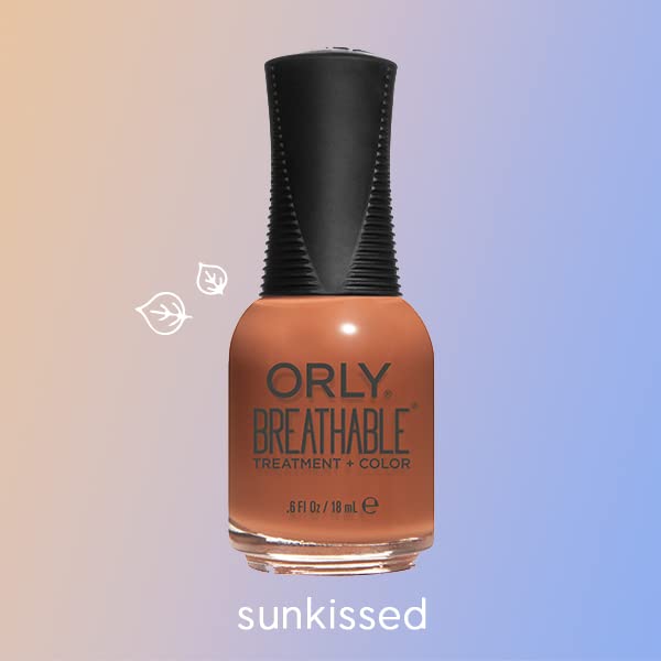 Orly Nail Polish 'Sunkissed' | Soft Terracotta Creme Nail Lacquer from FLAWLESS Breathable Collection | Nail Treatment + Color 0.6fl oz