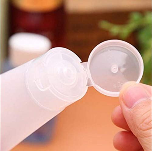 24PCS 30ml/1oz Empty Portable Refillable Clear Plastic Cosmetic Soft Tubes Bottles with Flip Cover Makeup Sample Travel Packing Container Holder Vial