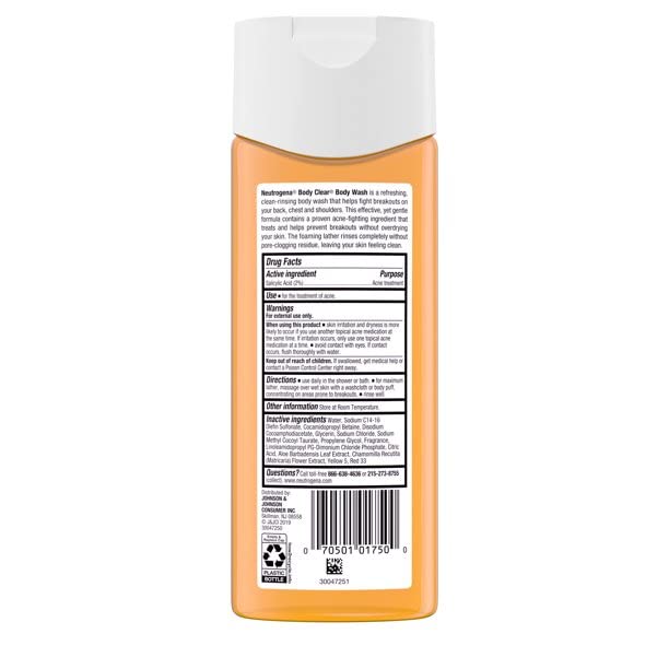 Neutrogena Body Clear Body Wash for Clean and Clear Skin - 8.5 Oz (Pack of 5)