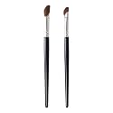 2PCS Angled Shading Eyeshadow Makeup Brush - Eye Brow Bone Highlighter, Nose Contour Brush, Small Soft Natural Horse Bristle Slanted, 6 in Long