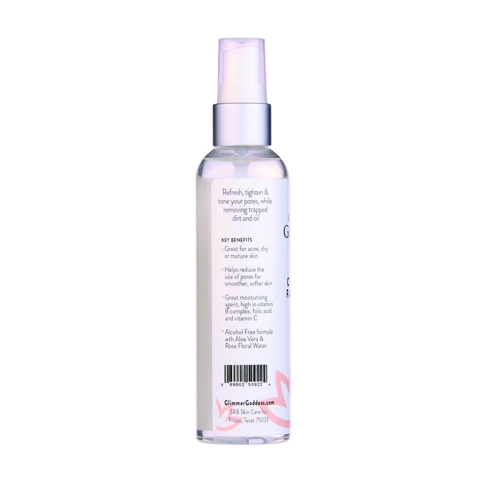 Organic Citrus Facial Toner with Rose Water Witch Hazel & Aloe Vera - Natural Astringent Closes Pores and Preps Skin