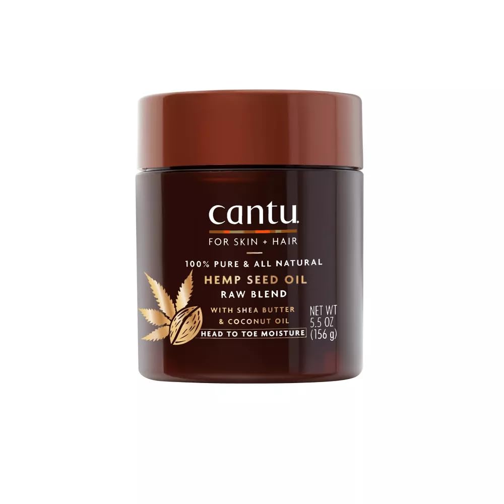 Cantu For Skin + Hair Hemp Seed Oil Raw Blend 5.5 Ounce Jar