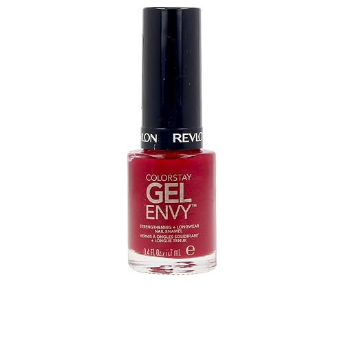 Revlon Nail Polish, ColorStay Gel Envy Nail Polish, Chip Resistant & Longwear Formula, Built-in Base Coat & High Shine Finish, 600 Queen of Hearts