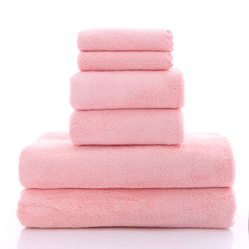 MOONQUEEN Ultra Soft Towel Set - Quick Drying - 2 Bath Towels 2 Hand Towels 2 Washcloths - Microfiber Coral Velvet Highly Absorbent Towel…