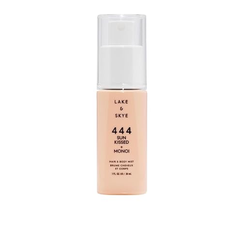 Lake & Skye 444 Sun Kissed + Monoi Hair & Body Mini Mist - Travel Size, Hydrating, Fruity, Floral, Clean Musk- 1 fl oz