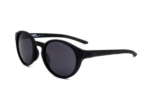 Under Armour UA 0006/S Round Sunglasses, Matte Black/Grey, 52mm, 22mm
