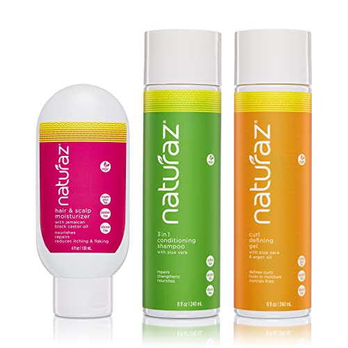 Naturaz Moisture Burst System For Loose & Wavy Curls - 100% Vegan - For Frizzy, Thirsty Curls - For Lasting Moisture & Soft, Defined, Shiny Curls - 8