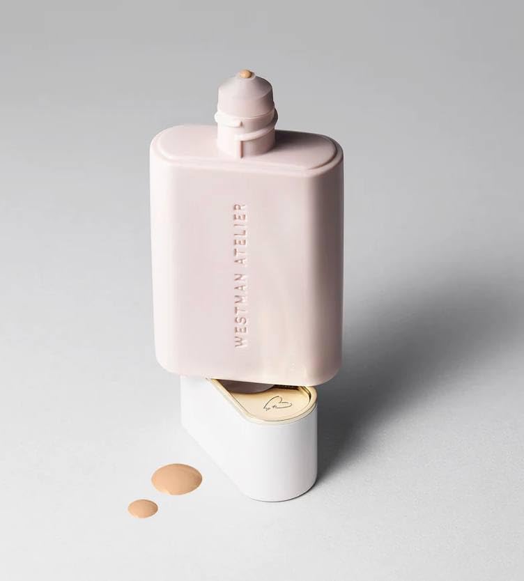 Westman Atelier The Radiant Skin Duo - Vital Skincare Complexion Drops in Atelier IV + Liquid Blender Brush