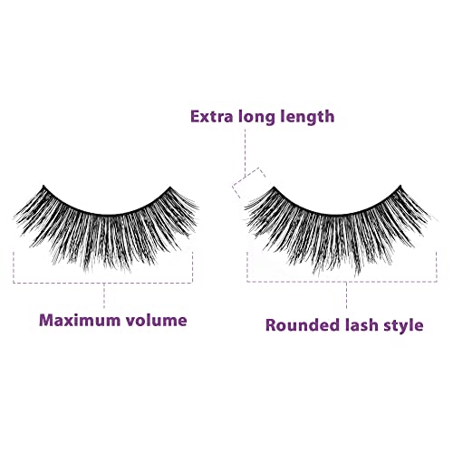 Ardell - Double Up #203 False Eyelashes, Black reusable (4-Pack)