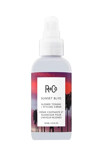 R+Co Sunset Blvd Blonde Toning Styling Crème | Toning + Hydrated Styling Crème For Blonde and Gray Hair | Vegan + Cruelty-Free | 4.2 Oz