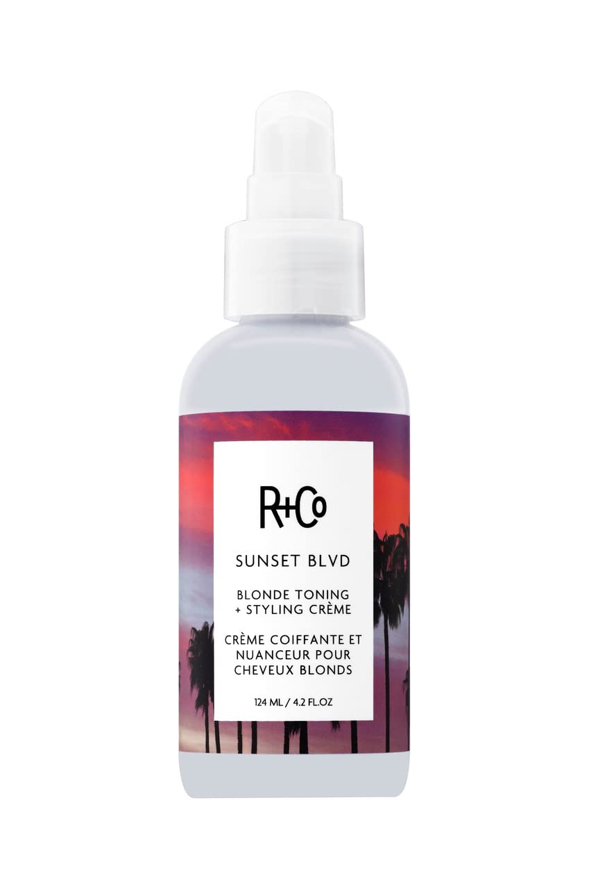 R+Co Sunset Blvd Blonde Toning Styling Crème | Toning + Hydrated Styling Crème For Blonde and Gray Hair | Vegan + Cruelty-Free | 4.2 Oz