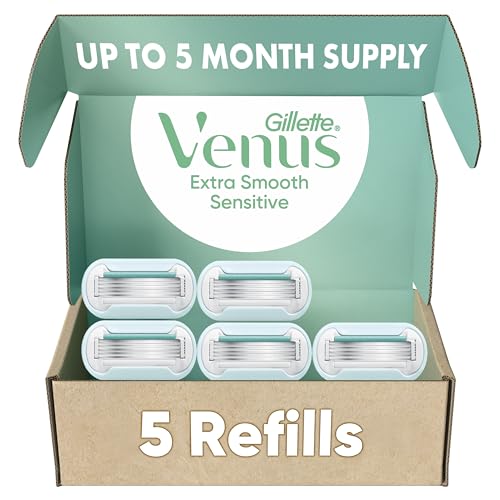 Gillette Venus Extra Smooth Women’s Razor Refills 5 Count, 5-Bladed Razor Cartridges for a Long-Lasting Shave, Razor Blades for Women Beauty and Personal Care Gillette Venus Default Title