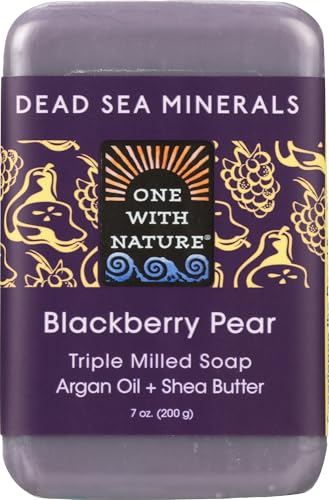 One With Nature Blackberry Pear Bar Soap, 7 Ounces (Pack Of 3)