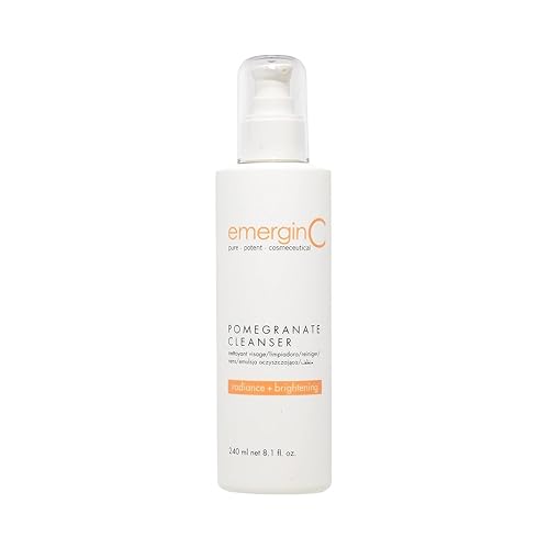 emergin C Pomegranate Gel Cleanser - Hydrating Face Wash with Fruit Extracts + Green Tea - Contains Vitamins A, C + E (8.1 oz, 240 ml)