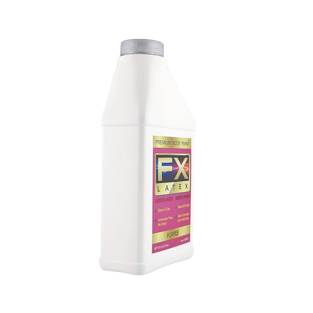 Liquid Latex Fashions - Ammonia Free Natural Face paint for Kids and Adults, Ideal for Artwork, Parties, School Plays, Cosplays and Concerts, Purple