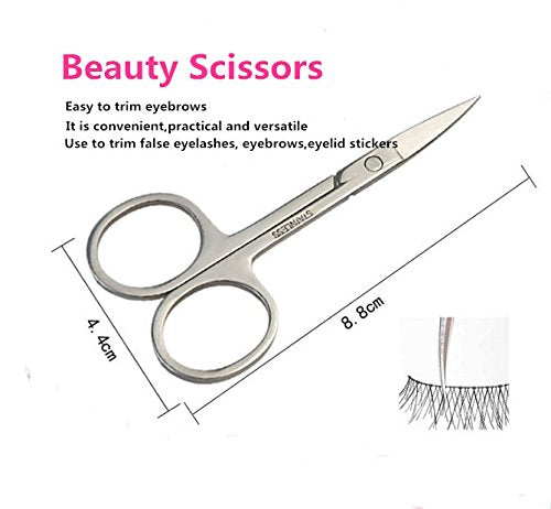 Yimart Professional Eyebrow Tweezer Set False Eyelash Extension Tool Kits Set Eyebrow Tweezers Eyebrow Trimmer Stainless Steel Eye Lashes Tweezers