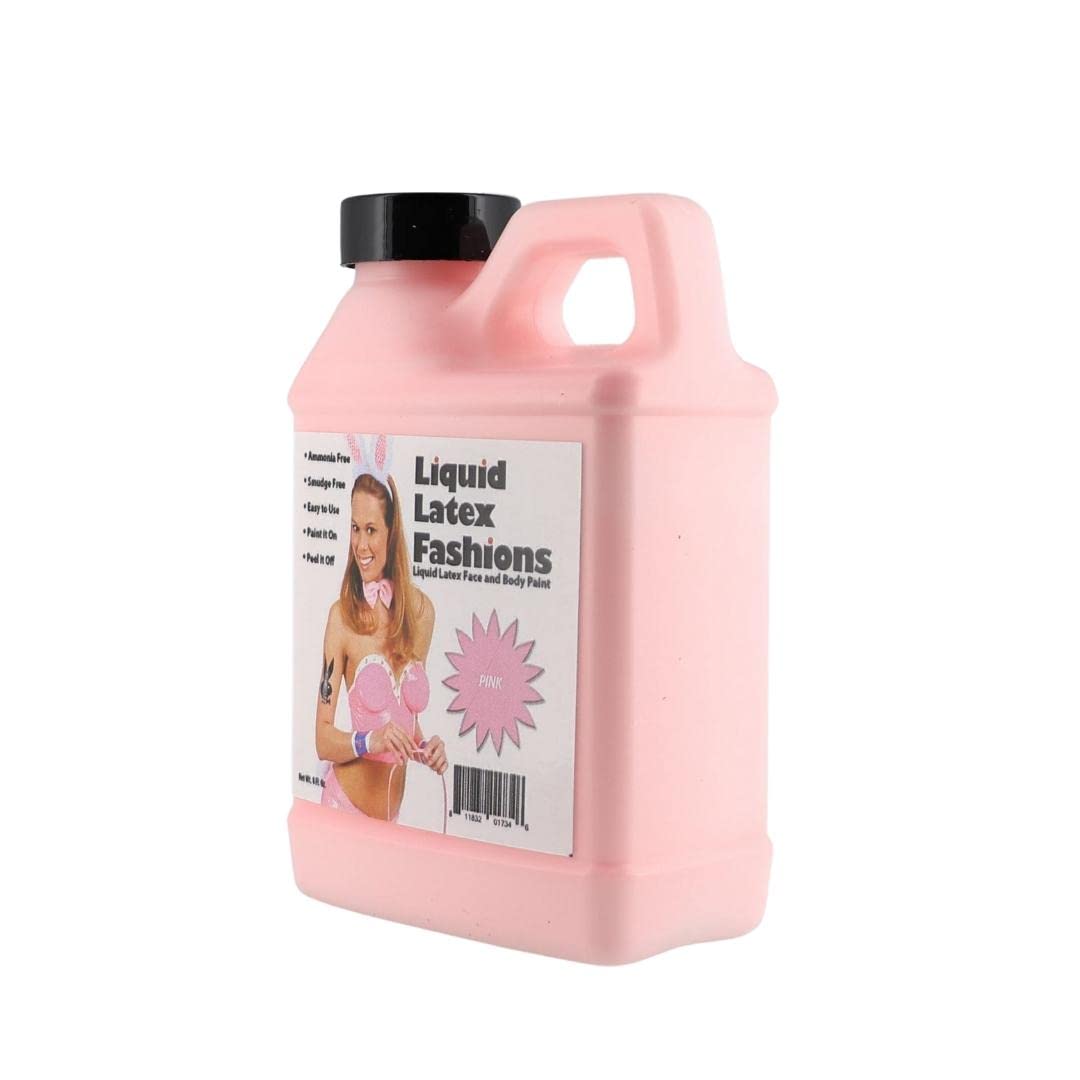 Pink 8 Oz - Liquid Latex Body Paint, Ammonia Free No Odor, Easy On and Off, Cosplay Makeup, Creates Professional Monster, Zombie Arts
