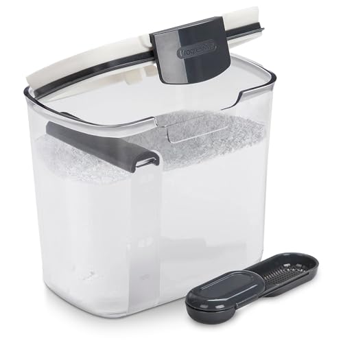 Progressive ProKeeper 1.4 Quart Airtight Powdered Sugar Storage Container,Grey