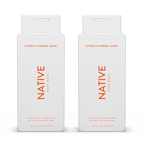Native Body Wash Contains Naturally Derived Ingredients | For Women & Men, Sulfate, Paraben, & Dye Free Leaving Skin Soft and Hydrated | Citrus