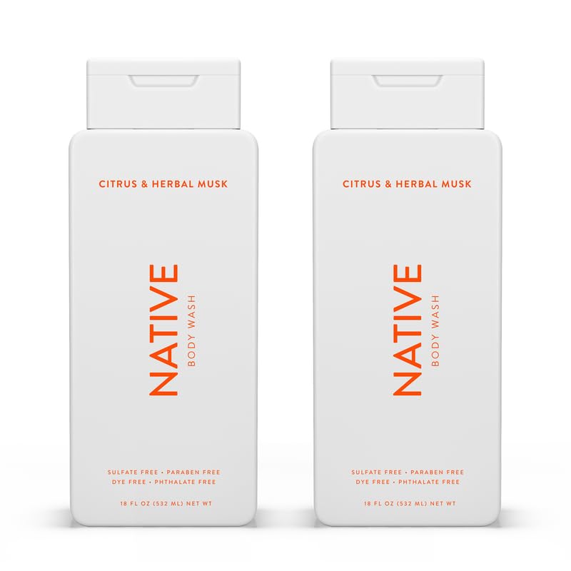 Native Body Wash Contains Naturally Derived Ingredients | For Women & Men, Sulfate, Paraben, & Dye Free Leaving Skin Soft and Hydrated | Citrus