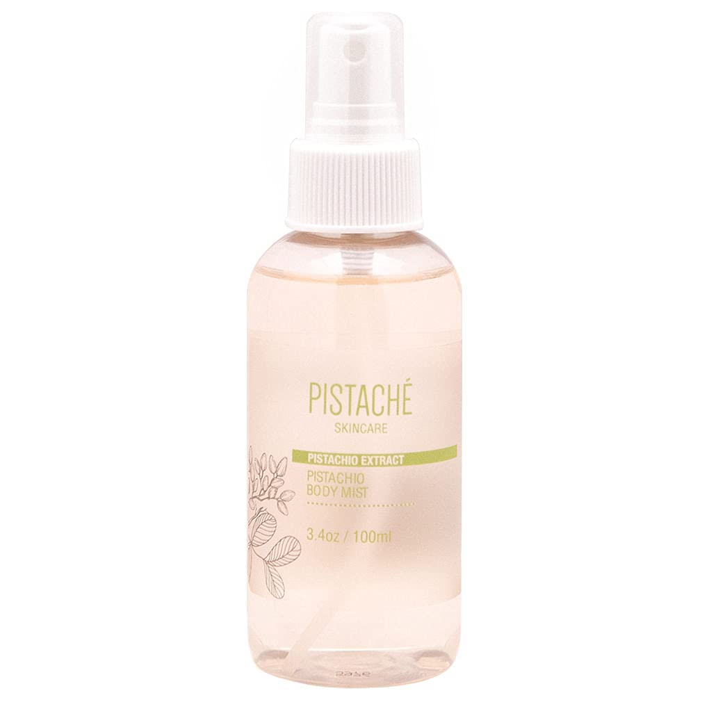 Pistaché Skincare Pistachio Oil Body Mist | Sweet Nutty Biscotti Fragrance | Refreshing & Hydrating Body Spray, 3.4 oz