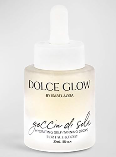 DOLCE GLOW Goccia De Sole Hydrating Tanning Drops Face And Body, 1 oz.