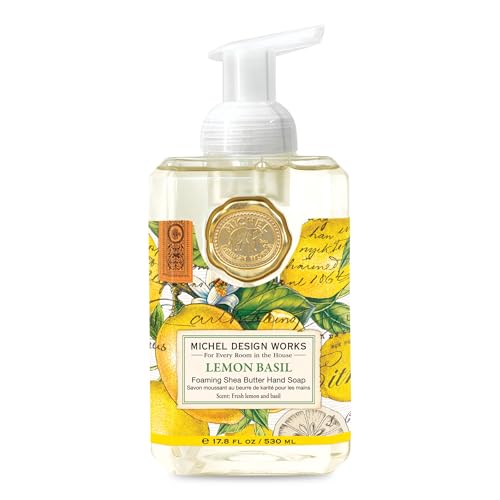 Michel Design Works Foaming Hand Soap, Lemon Basil, 1-Pack, 17.8 Fl oz Each
