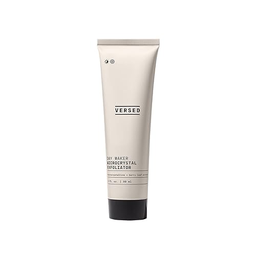 Versed Day Maker Microcrystal Exfoliating Cleanser - Creamy Facial Wash Helps Clear Dead Skin Cells Microcrystalline, Biodegradable Alternative