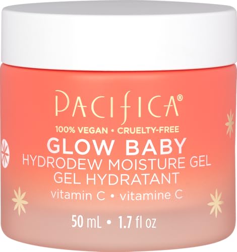Pacifica Glow Baby Hydrodew Gel Moisturizer - Vitamin C & Niacinamide Dewy Face Gel for Glowing Skin, Lightweight Oil-Free Daily Moisturizer