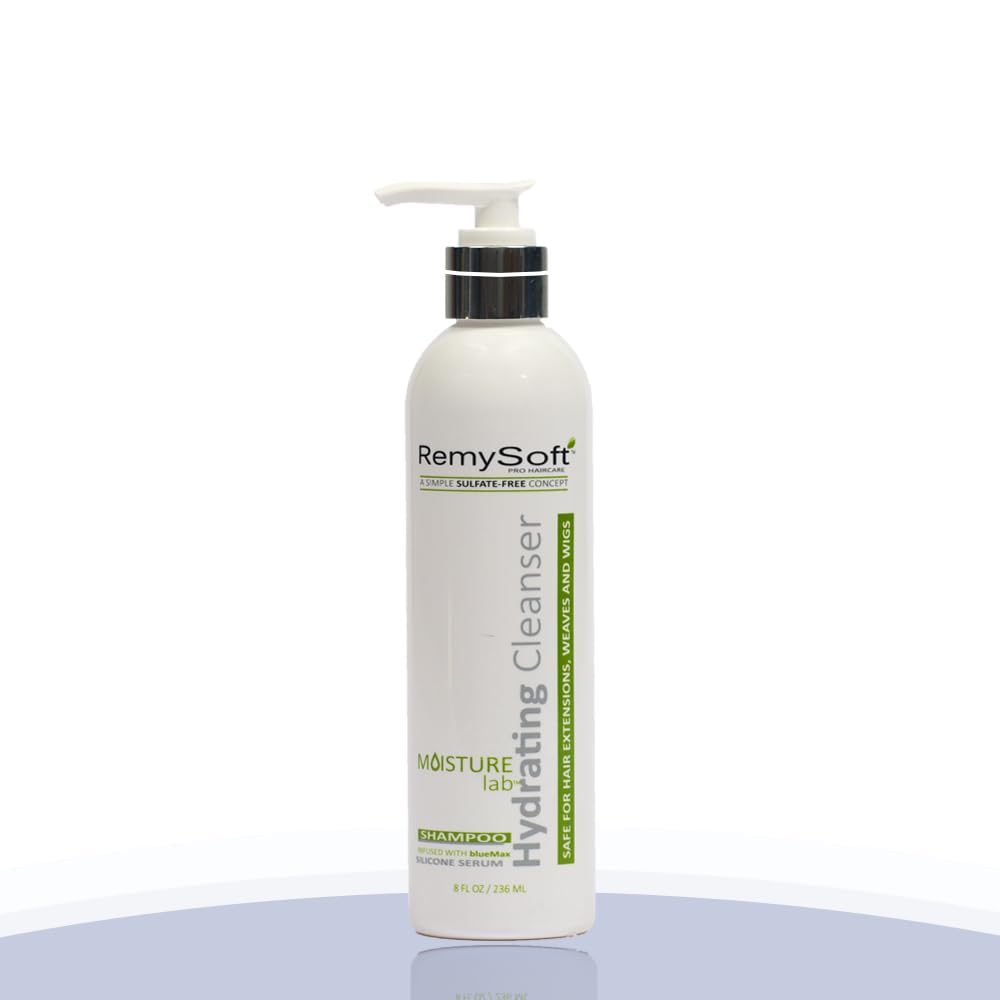 RemySoft Sulfate-Free Detangling Shampoo: Safe For Human & Synthetic Extensions Wigs Weaves Lace Fronts - Moisturelab Gentle Daily-Use Color-Safe