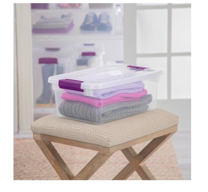 Sterilite 17531712 15-Quart Clearview Latch Box 2-Pack