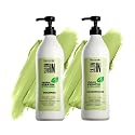 Salon In by Recamier - Vegan Keratin Hair Shampoo & Conditioner Bundle | Vegan Keratin & Collagen Set with Shampoo (33.8 fl oz / 1000 ml)
