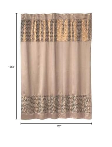 MOSAIC STONE BRONZE 6X6 SHOWER CURTAIN