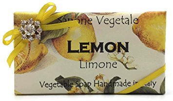 Great Gift Idea Sapone Vegetable Soap, Lemon, Limone 300g- 10.5 oz Beauty & Personal Care Sapone Vegetale