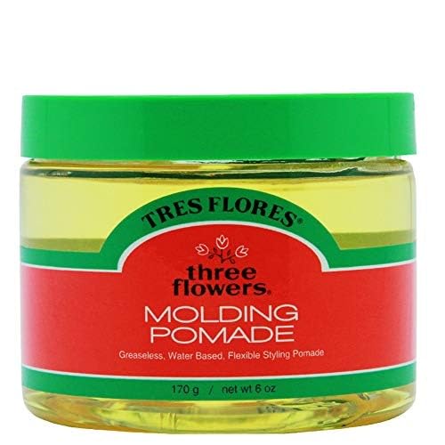 Three Flowers Molding Mens Pomade - Water-Based, Non-Greasy Hair Pomade for Men, Classic Hair Styling for Shape & Mold, 6 oz