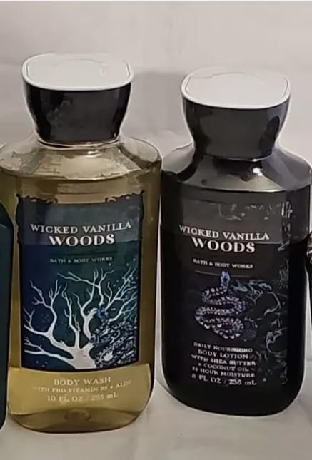 Bath & Body Works Wicked Vanilla Woods Body Lotion and Body Gel Wash 2 Piece Set Beauty & Personal Care Bath & Body Works