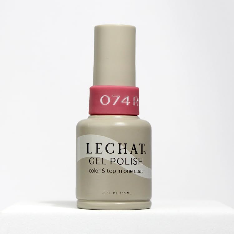 LECHAT Gel Polish - Rosy Glow, Color and Top in One Coat, Shiny Long-Wear, Dark Rosy Nude Gel Polish Beauty & Personal Care LECHAT