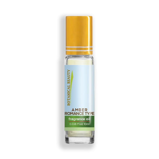 Botanical Beauty AMBER ROMANCE TYPE FRAGRANCE OIL ROLL-ON 0.338 FL OZ (10 ML) Rollerball Perfume, Alcohol-Free, Long Lasting