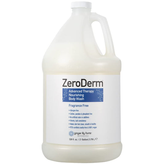 Ginger Lily Farms Botanicals ZeroDerm Advanced Therapy Nourishing Body Wash, 100% Vegan & Cruelty-Free, Fragrance Free, 1 Gallon (128 Fl. Oz.) Refill Beauty & Personal Care Ginger Lily Farms